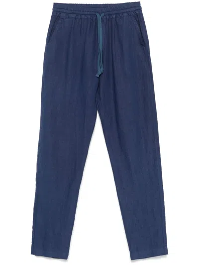 Fedeli Linen Trousers In Blue