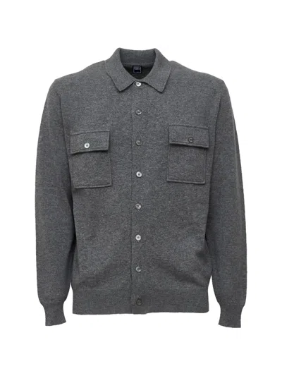 Fedeli Logan Cardigan In Silver