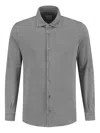 Fedeli Long-sleeve Button-down Shirt In Grey