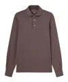 Fedeli Buttoned Long-sleeve Polo Shirt In Neutral