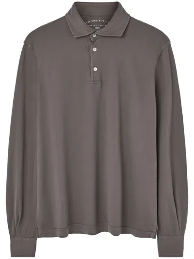 Fedeli Long-sleeve Cotton Shirt In Brown