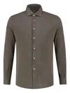 Fedeli Classic Cotton Piquet Shirt With Tailored Fit