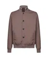 Fedeli Button-fastening Bomber Jacket In Brown