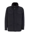 Fedeli Long-sleeved Cotton Jacket In Black