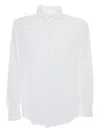 Fedeli Long-sleeved Cotton Shirt With Tailored Fit In White