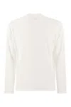 Fedeli Extreme Long-sleeved Giza Cotton T-shirt In White