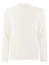 Fedeli Long-sleeved Cotton T-shirt In White
