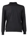 Fedeli Long-sleeved Knitted Sweater In Black