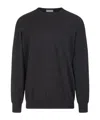 Fedeli Long-sleeved Knitted Sweater In Black