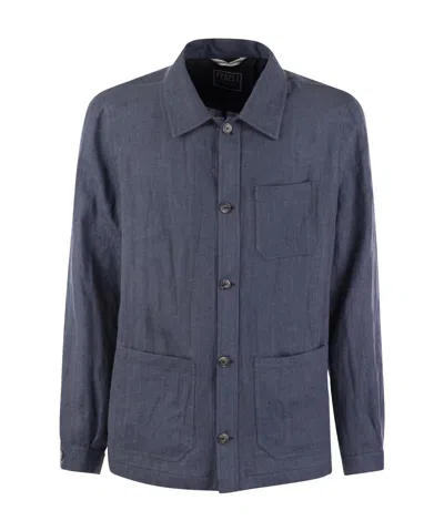 Fedeli Long-sleeved Shirt In Blue
