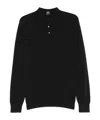 Fedeli Long-sleeved Sweater In Black