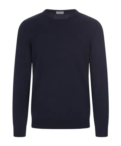 Fedeli Long-sleeved Sweater In Blue