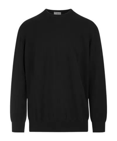 Fedeli Long-sleeved Sweater In Black