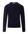 Fedeli Cotton Crew Neck Sweater In Black