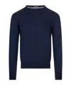 Fedeli Cotton Crew Neck Sweater In Black
