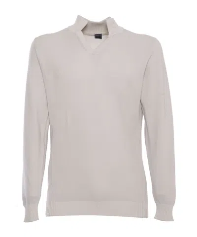 Fedeli Long-sleeved Sweater In White