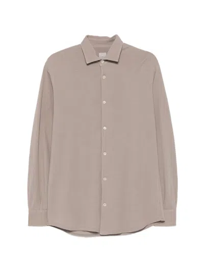 Fedeli Long-sleeve Shirt In Brown