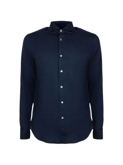 Fedeli Long-sleeve Shirt In Blue