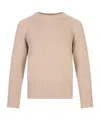 Fedeli Long-sleeved Knitted Pullover In Neutral