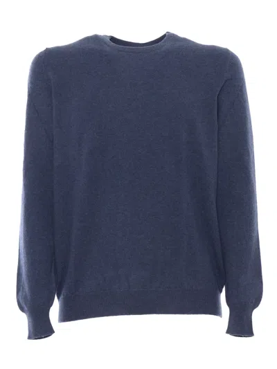 Fedeli 圆领毛衣 L/s 针织毛衣男 In Blue