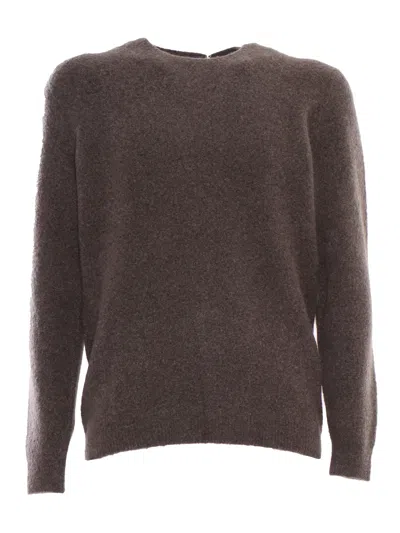 Fedeli 圆领毛衣 L/s 针织毛衣男 In Brown