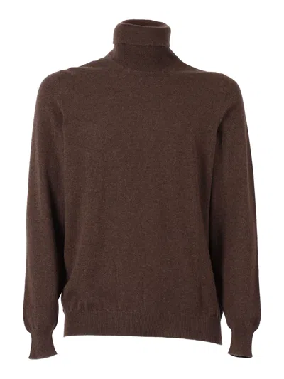 Fedeli 高领毛衣 L/s 针织毛衣男 In Brown