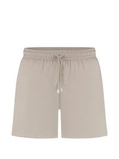 Fedeli Madeira Drawstring Swim Shorts In Neutral