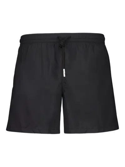 Fedeli Madeira Drawstring-waist Swim Shorts In Black