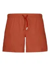 Fedeli Madeira Drawstring-waist Swim Shorts In Burgundy