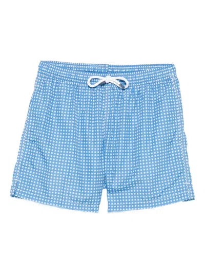 FEDELI MADEIRA GEOMETRIC-PATTERN SWIM SHORTS