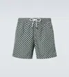 Fedeli Madeira Paisley Swim Trunks In Green