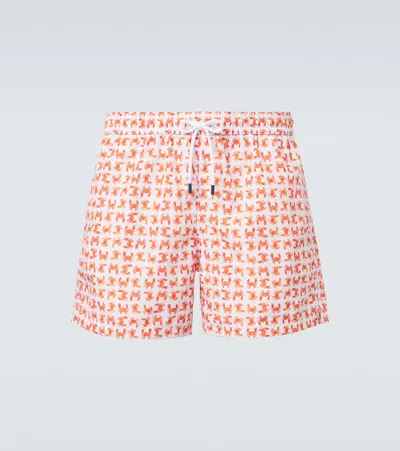 Fedeli Madeira Printed Swim Trunks In White
