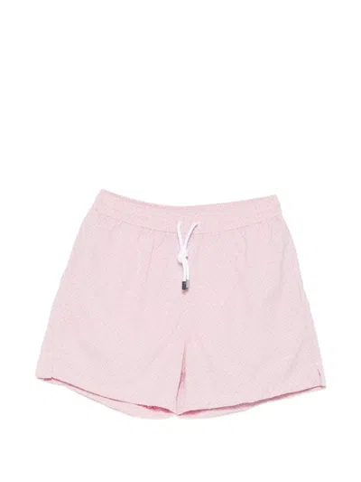 Fedeli Madeira Sakar-patterned Swim Shorts In Pink
