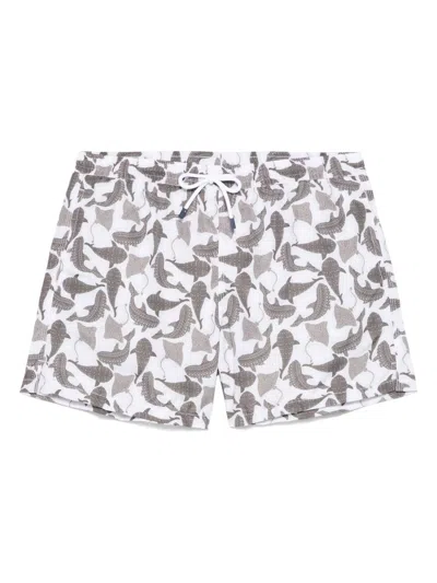 Fedeli Madeira Swim Shorts In 白色