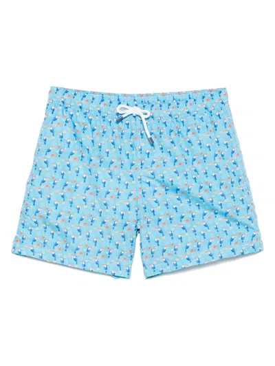Fedeli Madeira Swim Shorts In Blue