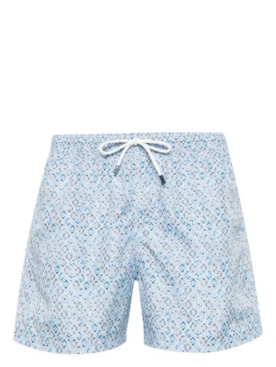 Fedeli Madeira Swim Shorts In Blue
