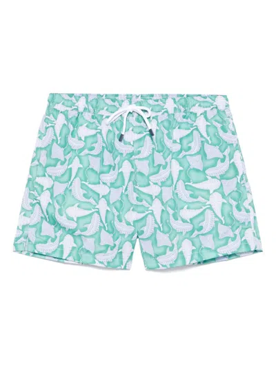 Fedeli Madeira Swim Shorts In Green