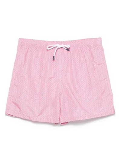 Fedeli Madeira Swim Shorts In Pink
