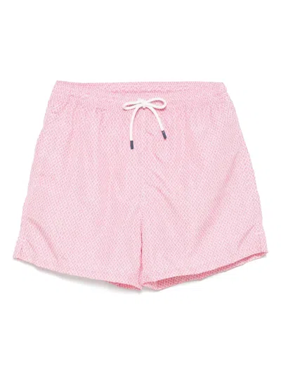 Fedeli Madeira Swim Shorts In Red