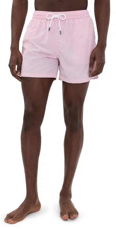 Fedeli Madeira Swim Trunks 5 Pink Texture Print
