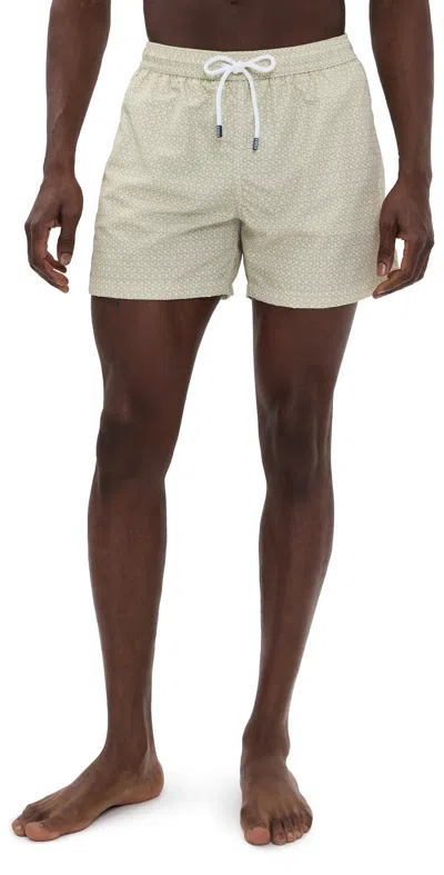 Fedeli Madeira Swim Trunks 5 Yellow Geo In Neutral