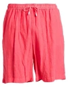Fedeli Man Beach Shorts And Pants Coral Size Xxl Linen In Red
