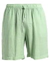 Fedeli Man Beach Shorts And Pants Light Green Size L Linen
