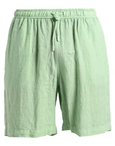 Fedeli Man Beach Shorts And Pants Light Green Size L Linen In Green