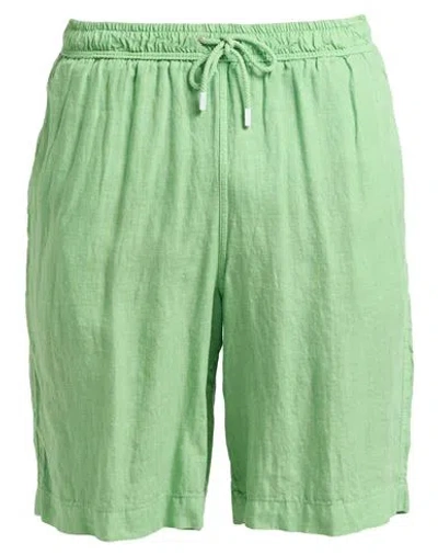Fedeli Man Beach Shorts And Pants Light Green Size M Linen In Green