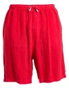 Fedeli Man Beach Shorts And Pants Red Size Xxl Linen In Red