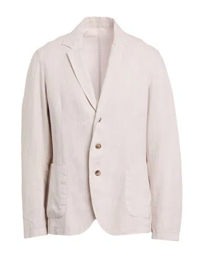 Fedeli Man Blazer Beige Size 48 Linen In Neutral