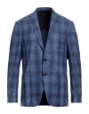 Fedeli Man Blazer Blue Size 40 Wool, Silk, Cashmere In Blue