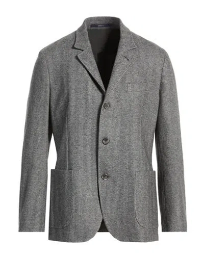 Fedeli Man Blazer Grey Size 42 Cashmere, Cotton In Gray