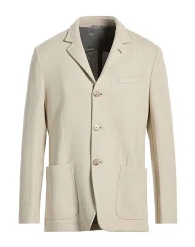 Fedeli Man Blazer Ivory Size 40 Cashmere, Lycra In White